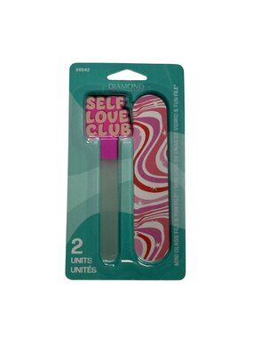 Diamond Cosmetics Glass Nail File Set 2pc Mini Crystal Nail File Travel